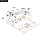 Daybed With Trundle, Storage Cabinets, USB Ports