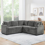 Modern L Shaped Sectional Sofa Bed With Hidden Storage Upholstery