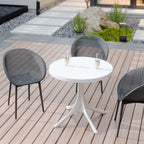 Modern Lounge Chair Set With Round Table