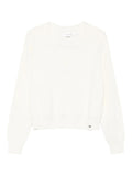 Victoria Beckham Women Relaxed Fit V-Neck Cotton Blend Sweater