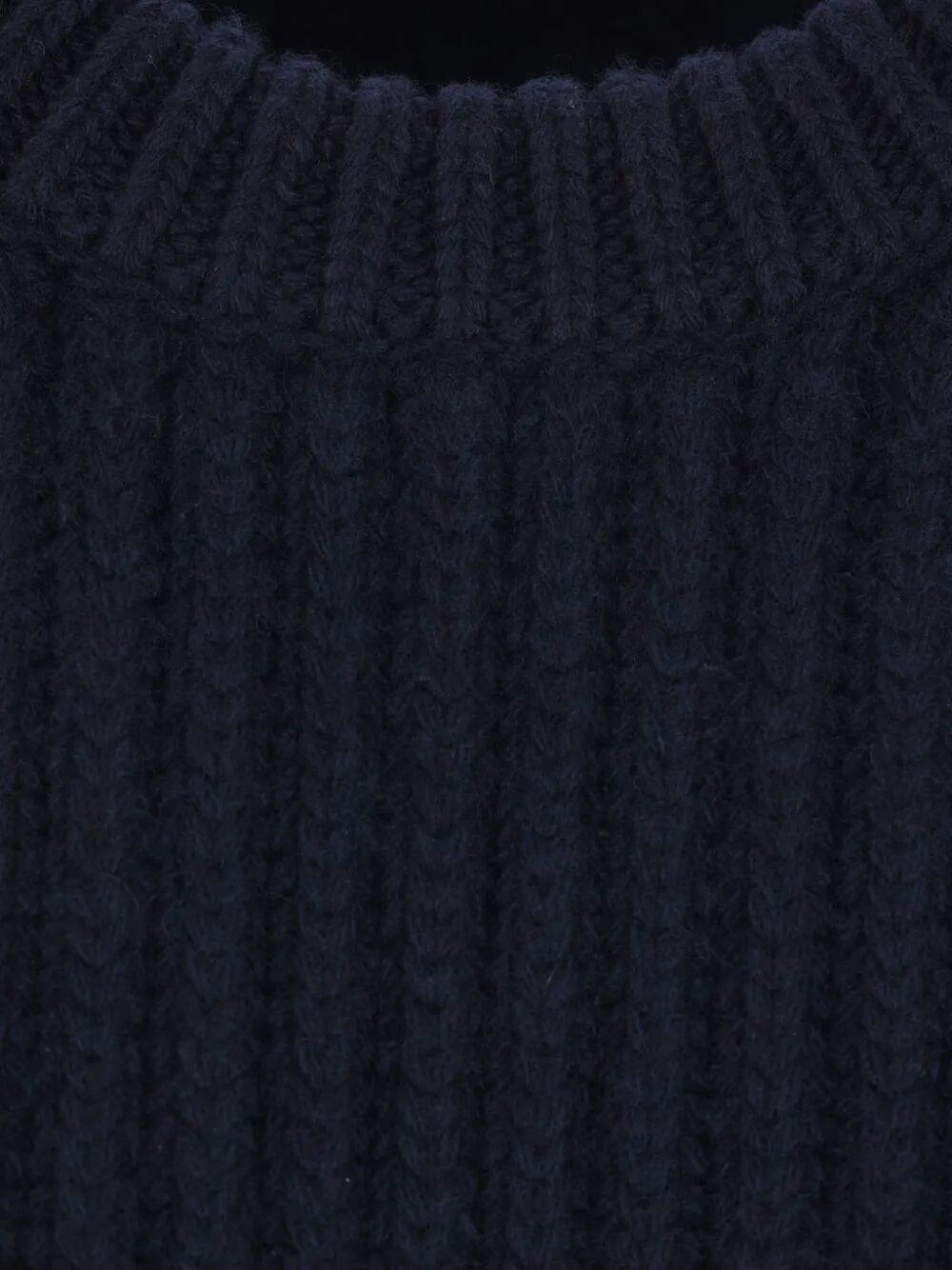 Prada Women Ribbed-Knit Safety-Pin Sweater