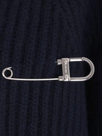 Prada Women Ribbed-Knit Safety-Pin Sweater