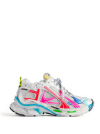 Balenciaga Women Mesh And Nylon Multicolor Worn-Out Effect Runner Sneakers