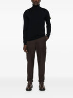 Stone Island Men Ribbed Wool Turtleneck Sweater