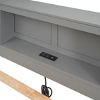 Platform Bed With Storage Headboard, USB, Trundle And 3 Drawers