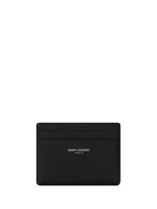 Saint Laurent Men Grain De Poudre Leather Cardholder