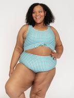 Juniper Gingham Knotted One-Piece