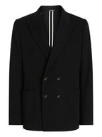Dolce & Gabbana Men Double-Breasted Wool Blazer