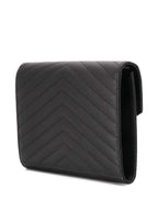 Saint Laurent Women Cassandre Matelassé Flap Pouch In Grain De Poudre Leather