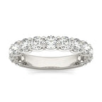 2 1/15 CTW Lab Grown Round Cut Diamond Half Eternity Ring in 14K White Gold - G-VS