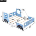 Classic Car Shaped Platform Bed With Wheels