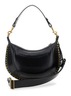 Isabel Marant Women Shoulder Bag 'Naoko' With Removable Strap And Logo Lettering Embossed On The Front In Black Leather For Women