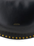 Isabel Marant Women Shoulder Bag 'Naoko' With Removable Strap And Logo Lettering Embossed On The Front In Black Leather For Women