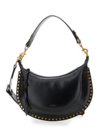 Isabel Marant Women Shoulder Bag 'Naoko' With Removable Strap And Logo Lettering Embossed On The Front In Black Leather For Women