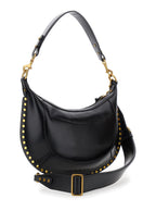 Isabel Marant Women Shoulder Bag 'Naoko' With Removable Strap And Logo Lettering Embossed On The Front In Black Leather For Women