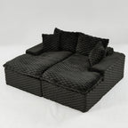 Double Chaise Lounge With Full Compressed Sponge