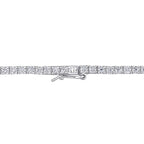 12.5 ct. DEW Created Brilliant Sapphire Tennis Necklace - 14K Gold Overlay