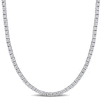 12.5 ct. DEW Created Brilliant Sapphire Tennis Necklace - 14K Gold Overlay