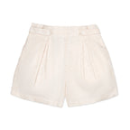 Organic Eyelet Button Tab Short