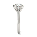2 CTW Round Lab Grown Diamond Six Prong Solitaire Engagement Ring - G-VS Clarity, AGI Certified, 14K White Gold
