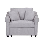 Convertible Sleeper Chair With Adjustable Backrest, 3 In 1 Lounger Chair Turns Into Bed, Single Bed For Living Room