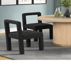 Dining Chairs With Square Open Back (Set of 2)