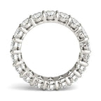 4 CTW Oval Lab Grown Diamond Couture Classic Eternity Ring 14K White Gold (G-VS)