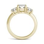 3 CTW AGI Certified Lab Grown Diamond (G-VS) Three Stone Engagement Ring in of 14K Gold