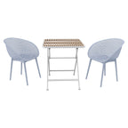 2 Pack Lounge Chair Set & Folding Square Table