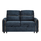 Pull Out Sofa Bed With Adjustable 3 Position Backrest, USB Charging Ports, Side Pockets