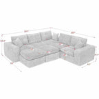 Sectional Sofa With Moveable Ottoman