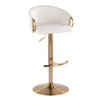 Claire - Contemporary / Glam Adjustable Bar Stool (Set of 2)