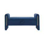 Modern Teddy Upholstered Large Bed End Bench With Arms And Storage