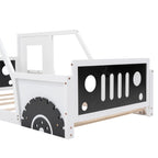 Classic Car Shaped Platform Bed With Wheels