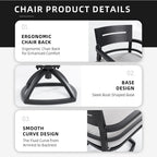 Outdoor Patio Swivel Rocker With Outdoor Grade Sunbrella Fabric Cushions (Set of 2) - Ember Black