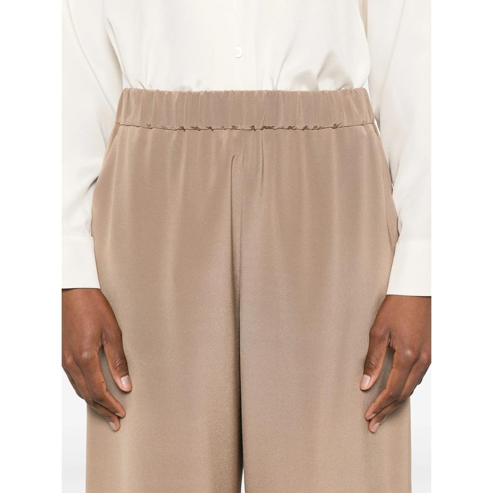 Max Mara Brown Trousers - Palazzo Pants Women