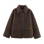 Womens Cozy Casual Double-Sided Leather-and-Fur All-in-One Coat For Warmth And Style