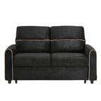 Pull Out Sofa Bed With Adjustable 3 Position Backrest, USB Charging Ports, Side Pockets