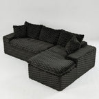 Modular Sofa, Convertible Twin Seat With Chaise Lounge