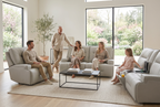 Atlas Fog Zero Gravity Power Reclining Sofa w/ Fridge