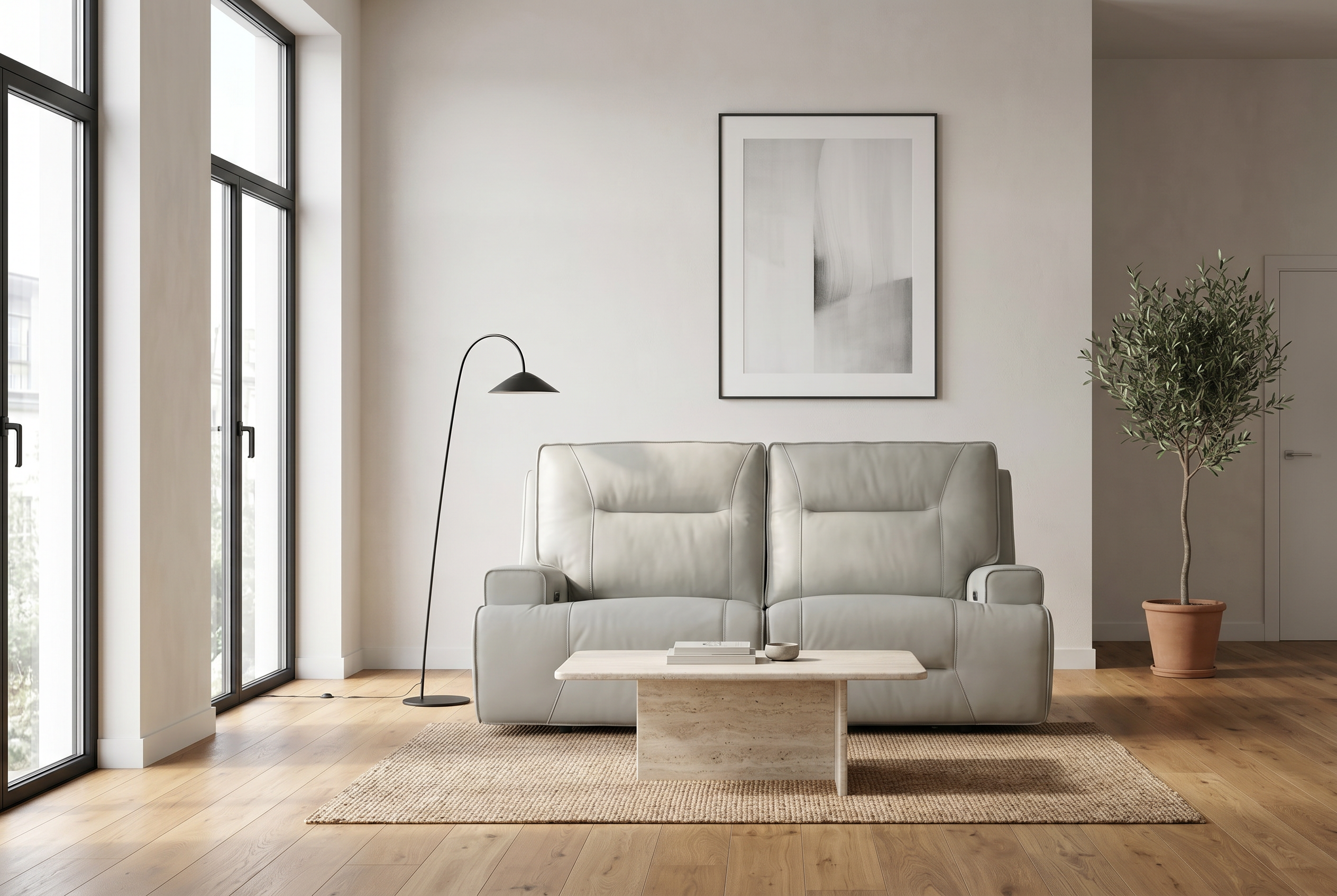 Atlas Fog 2-Piece Power Reclining Sofa Set