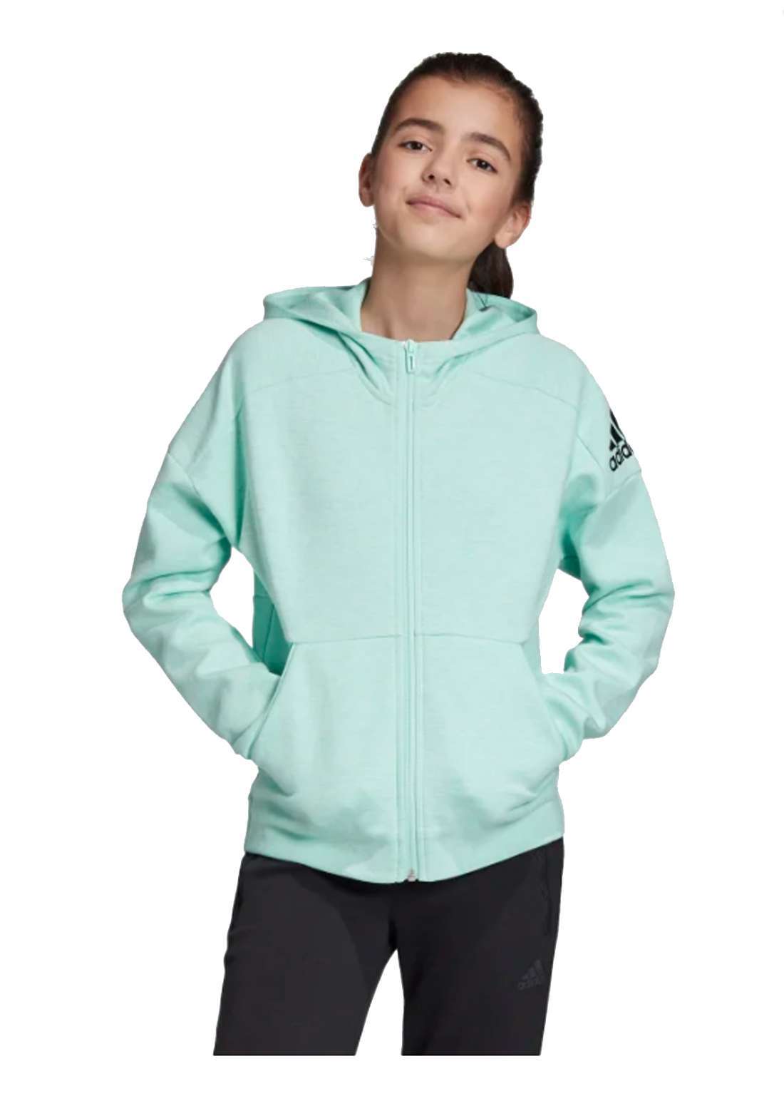 adidas Originals Big Girl's ID Stadium Hooded Track Jacket - Clear Mint