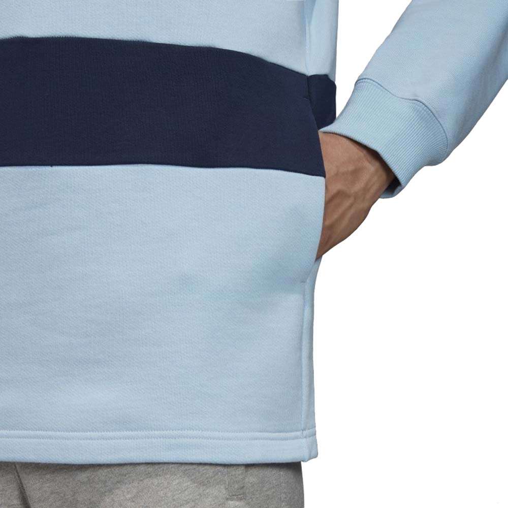 adidas Originals Men's Samstag Colorblock Hoodie -  Drawstring Light Blue