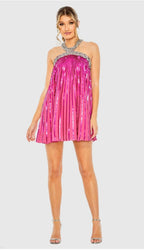 Mac Duggal 10996 Hot Pink Embellished Halter Trapeze Dress Sz 2 NWT
$458