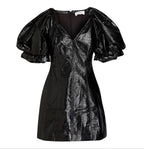 A.L.C. Park Crinkled Faux Leather
Mini Dress Black Size 4 $495