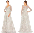 Mac Duggal 20402 Pastel Multi Embroidered Beaded Mesh Gown
Size 6