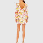 Mac Duggal Ieena Sequin Floral V-Neck Long Sleeve Mini Dress Style 55798 Size 10 NWT $348