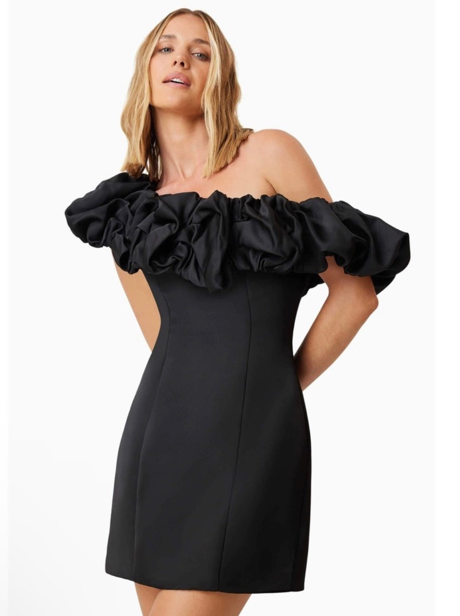 Elliatt Amelie Mini Party Dress In Black Sz Medium $248