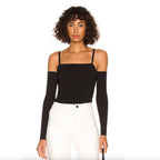 Alice + Olivia EVIA TANK WITH ARM WARMERS Black XS
