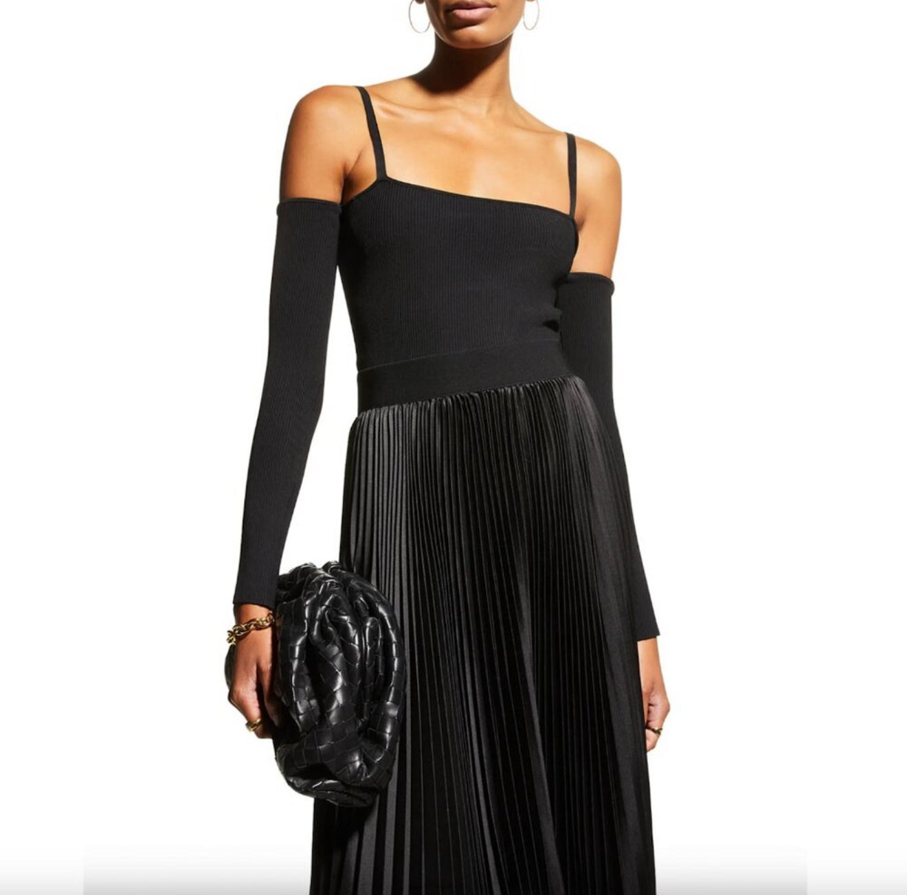 Alice + Olivia EVIA TANK WITH ARM WARMERS Black XS